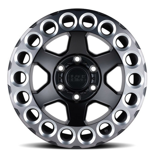 Rines Black Rhino Odessa 18x9.5 5/127 Jeep Jk Jl Sahara Wran Color Negro Maquinado