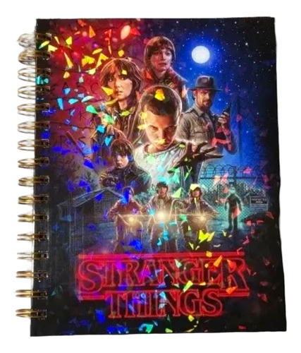 Cuaderno Stranger Things Holográfico Con Esquelas Eleven 