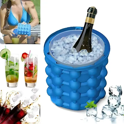 comprar Balde De Gelo Recipiente Bebidas Térmico 120 Cubos C\u002Ftampa