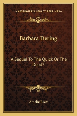 Libro Barbara Dering: A Sequel To The Quick Or The Dead? ...