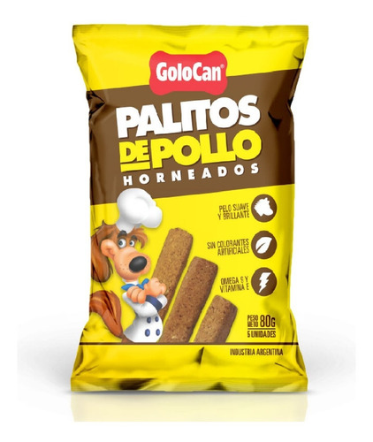 Golocan Palitos De Pollo X 5u 80g Golosinas Mascotas Perros 