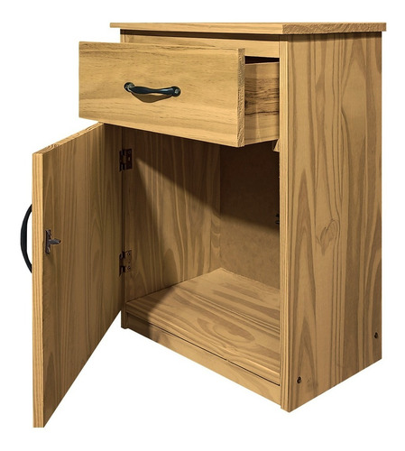Imagen 4 de 10 de Combos 2 Mesas De Luz Cajon Madera Macizo Puerta Sajo 42x50