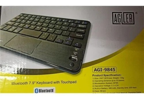  Teclado Agiler Agi-9845 Inalambrico Bluetooth Con Touchpad 