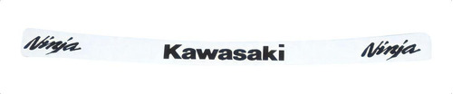 Adesivo Faixa Viseira Capacete Compatível Kawasaki Ninja 09 Cor Viseira Refletiva Kawasaki Ninja - Branco