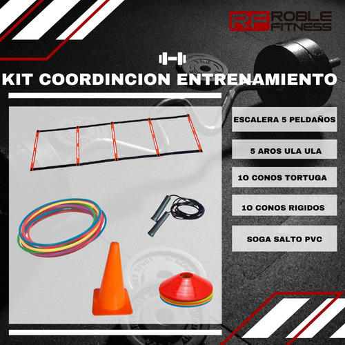 Imagen 3 de 9 de Kit Coordinacion Escalera Cono Aro Soga Salto + Bolson
