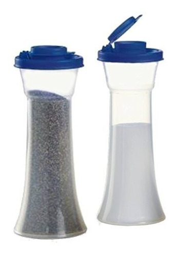 Tupperware Large Hourglass Sal Y Pimienta Shakers Tokyo Blue