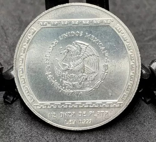 Moneda Plata N2 Pesos 1/2 Onza 1993 Bajorelieve De El Tajin