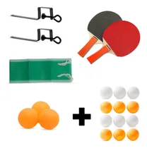 Comprar Kit Ping Pong Paletas,pelotas,red Retráctil+12 Pelotas