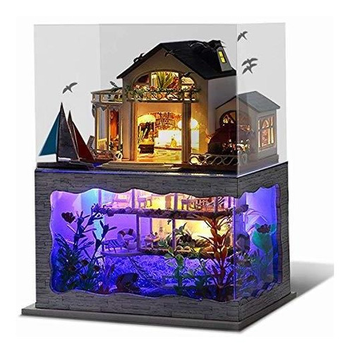 Casa Para Muñecas, Juguet Kit De Casa De Muñecas En Miniatur