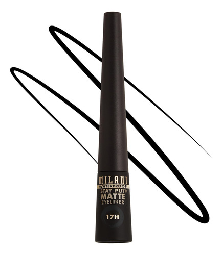 Milani Stay Put - Delineador - 7350718:mL  Color Negro mate impermeable
