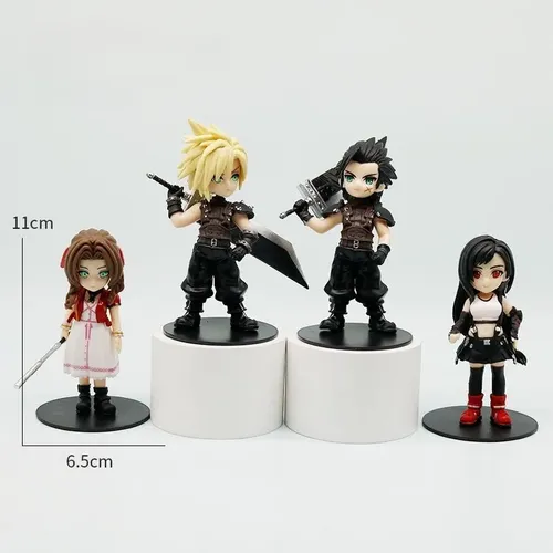 FINAL FANTASY Ⅶ クラウド、ティファ、ミニフィギュアセット G Minifigura De Nuvem De Final Fantasy Vii, Tifa Zack, 4