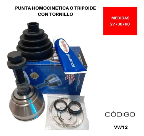 Punta Tripoide Seat Altea (5p1) 1.9 Tdi 2004 2005