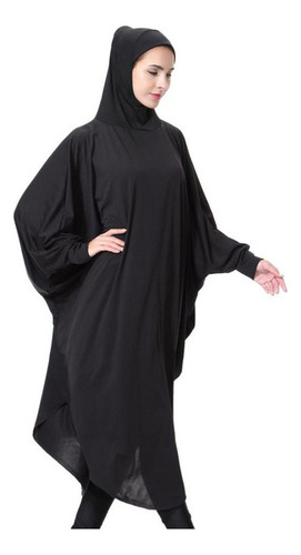 Árabe Muçulmano Batwing Abaya Um Sobrecarga Hijab Oração