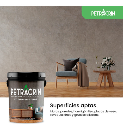 Revestimiento Texturado 30kg Ext / Int Grano Medio Petracrin