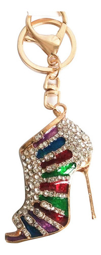 Llavero De Tacón Alto Con Forma De Zapato En T Crystal Para