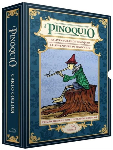Pinóquio  As Aventuras De Pinóquio Box: 2 Livros Marcador + Pôster + Cards, De Collodi, Carlo. Editora Pandorga, Capa Mole Em Português
