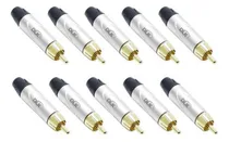 Comprar 10 Plug Rca Macho 6mm Datalink Rca-001 Bucha Preta