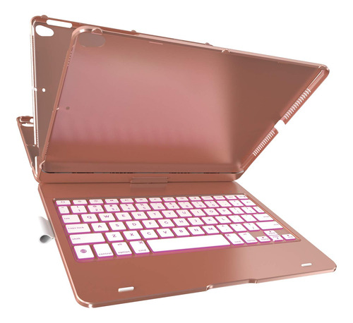 Funda Teclado Para iPad 10,2 10,5  Color Dorado Rosa 