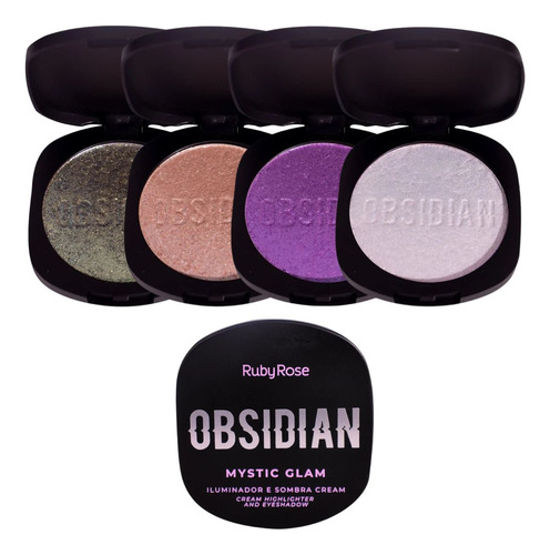 Iluminador E Sombra Cream Obsidian Ruby Rose 4,5g Hb2600