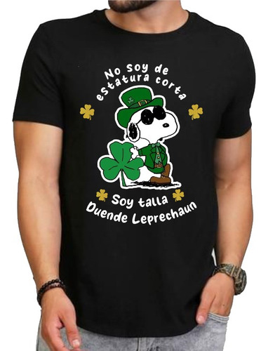 Playera San Patricio, Snoopy De Talla Duende Leprechaun