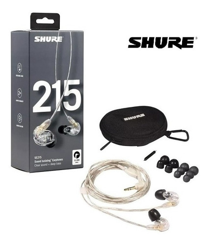 Auriculares Shure Se215-cl Transparentes + Garantía