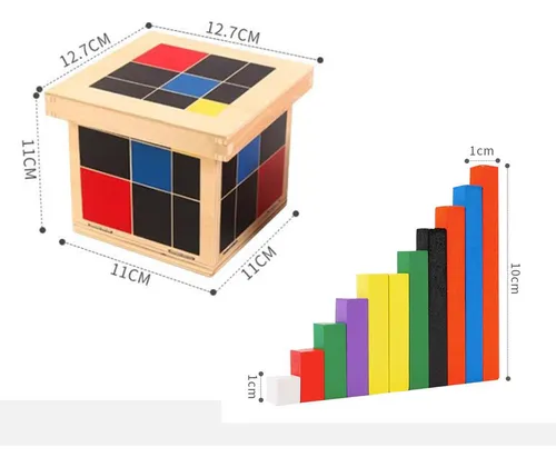 Juego De Construcción De Madera Para Niños, Cubo Trinomio