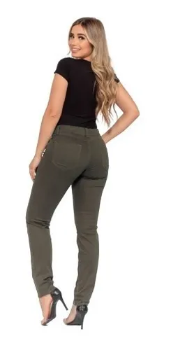 Cal a Feminina Jeans Social Uniforme Trabalho Festa Noite
