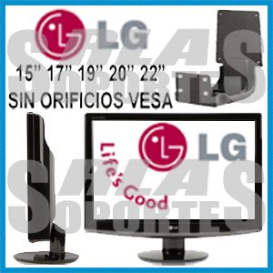 Soporte Especial Monitor LG 19 20 22 23 24 Sin Orificio Vesa