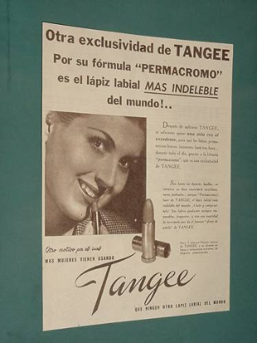 Publicidad Lapiz Labial Tangee Mas Indeleble  Permacromo