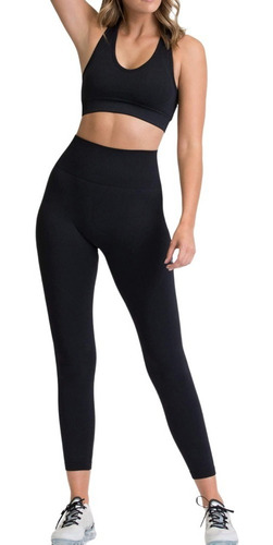 Leggins Levanta Gluteos + Bra Conjunto Licra Deportivo Mujer