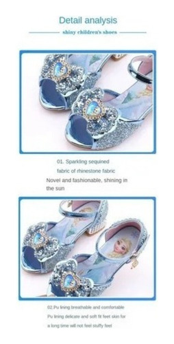 Zapatos Sandalia Niñas Princesa Cómoda Cosplay Frozen
