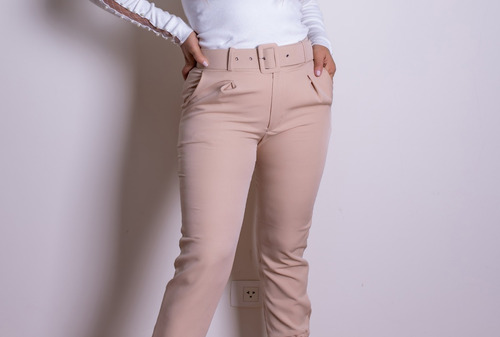 Calça Alfaiataria Feminina Casual Com Cinto Miss Yes