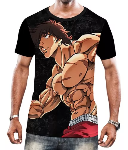 Camiseta Básica Camisa Baki Hanma The Grappler O Campeao Anime