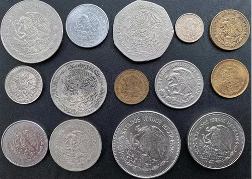 Colección De 14 Monedas Antiguas Mexicanas