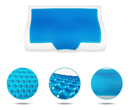 Imagen 3 de 4 de Almohada Viscoelastica Memory Foam Con Gel Grande + Funda