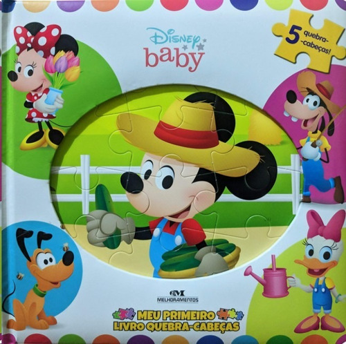 Livro Com 5 Quebra-cabeça - Disney Baby - 12 Páginas