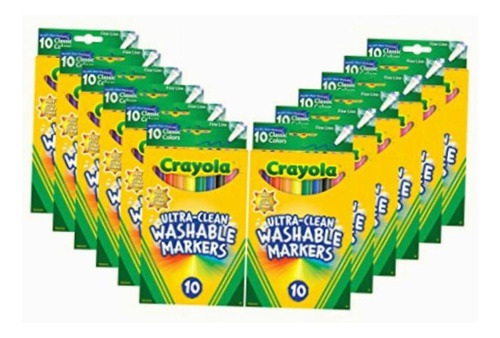 Crayola Marcadores De Línea Fina Lavables, 12 Juegos De