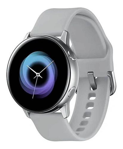 Samsung Galaxy Watch Active (Bluetooth) 1.1" caja 40mm de aluminio malla de fluoroelastómero y bisel silver SM-R500