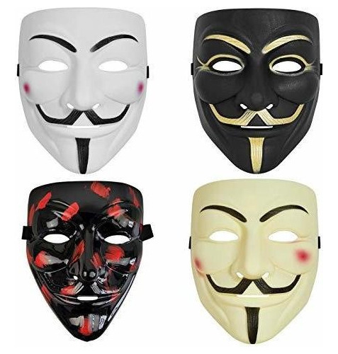 D Paquete De 4 Disfraces De Halloween Con Máscara De Hacker