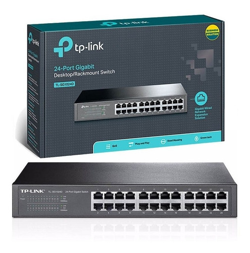 Imagen 2 de 4 de Switch Tp-link Tl-sg1024d Rack + 24 Puertos Gigabite