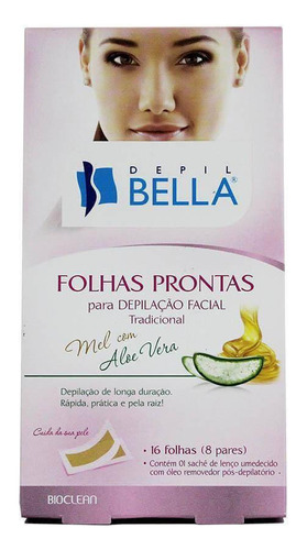 Depil Bella Mel Folhas Prontas Facial C/16