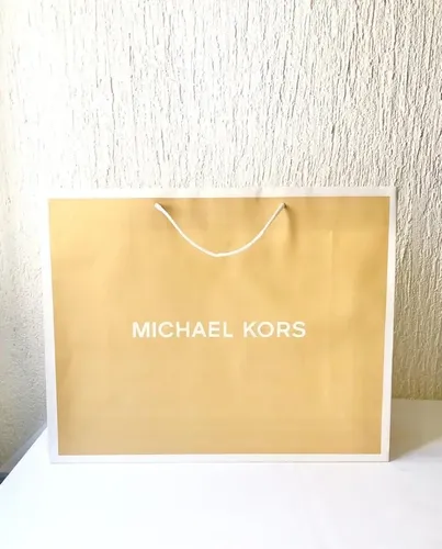 Bolsa De Regalo Papel Michael Kors,grande,original No Amarillo Liso ...
