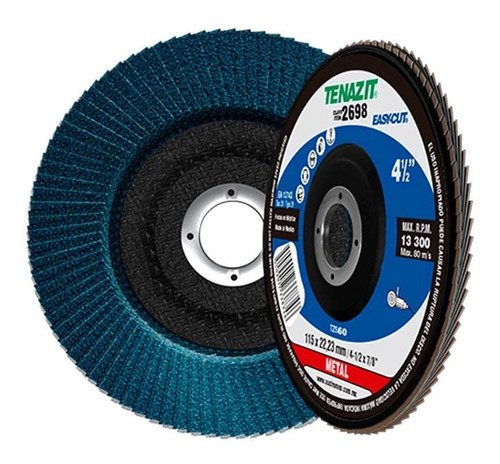 Disco Laminado 4½x7/8g060 Para Desbaste De Acero Inoxidable