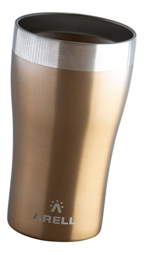 Copo térmico Arell Copo Térmico Sem Tampa cor metallic gold 500mL