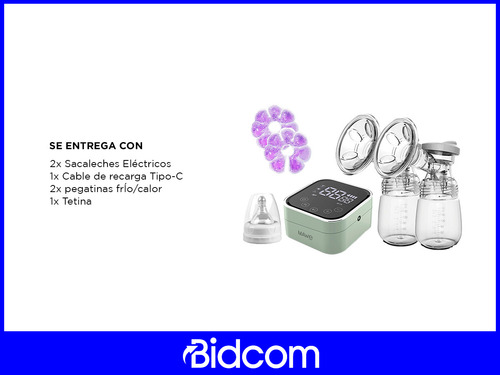 Extractor Leche Materna Doble Gadnic Automatico Pantalla Lcd
