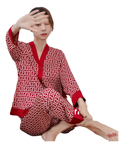 Conjunto De Pijama Para Mujer V Cross, Ropa De Dormir De Sed
