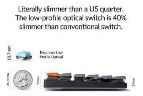 Teclado Keychron K3 V2, Mecánico, 84 Teclas, Inálambrico.og1