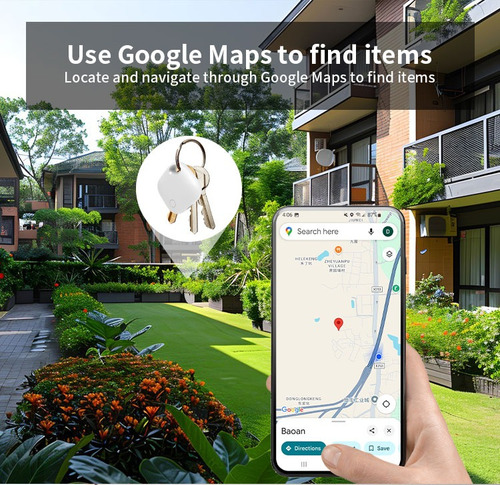 Localizador Objetos Android Gps Recargable Usb C Edna Tag Go Blanco