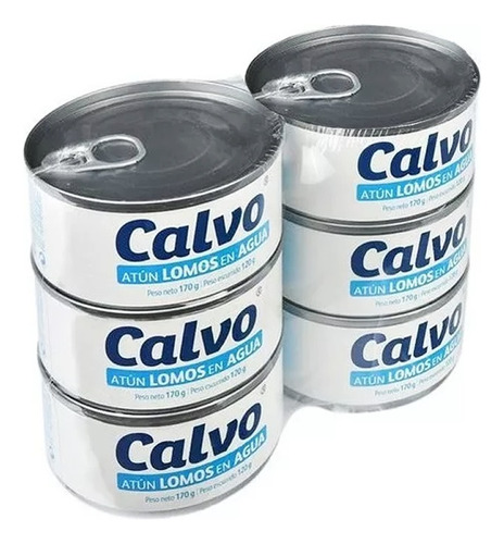 Atún Calvo Lomos En Agua 170g X 6 - g a $44