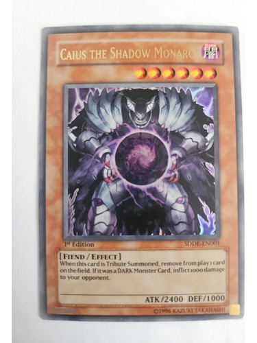Yugioh Caius The Shadow Monarch Ultra Rare Caius The Shadow Monarch Inglés (Usado)